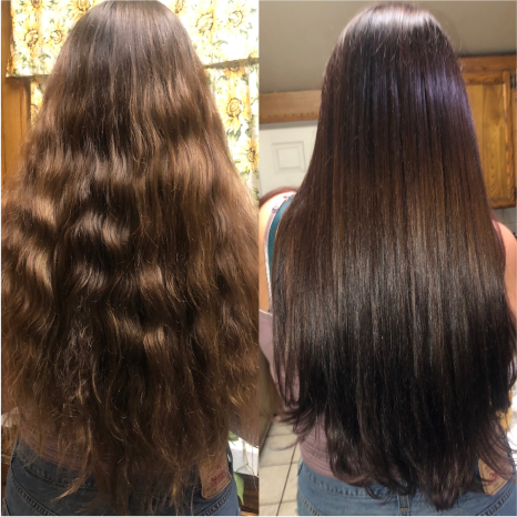 Color + Haircut + Blowout + Flatiron Smoothing example